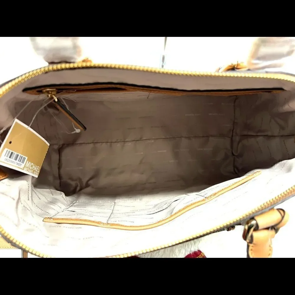 🔥🎁NWT! Michael Kors CIARA Satchel Handbag Large Brown Acorn Msrp:$428.00